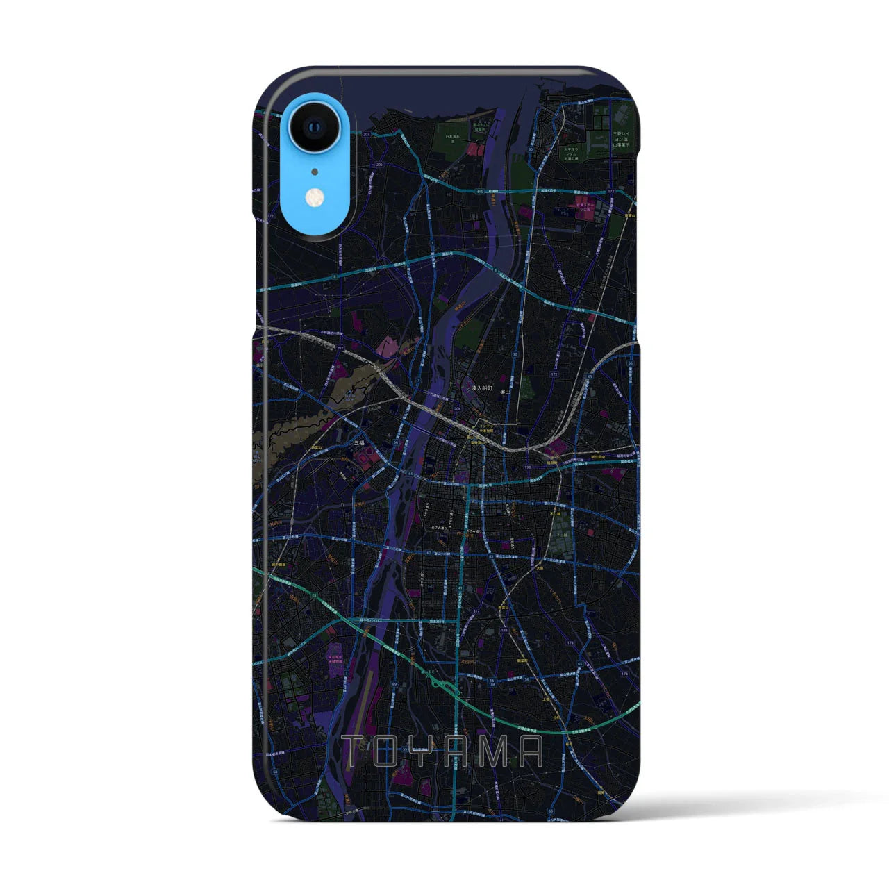 【富山(富山県)】地図柄iPhoneケース(バックカバータイプ)