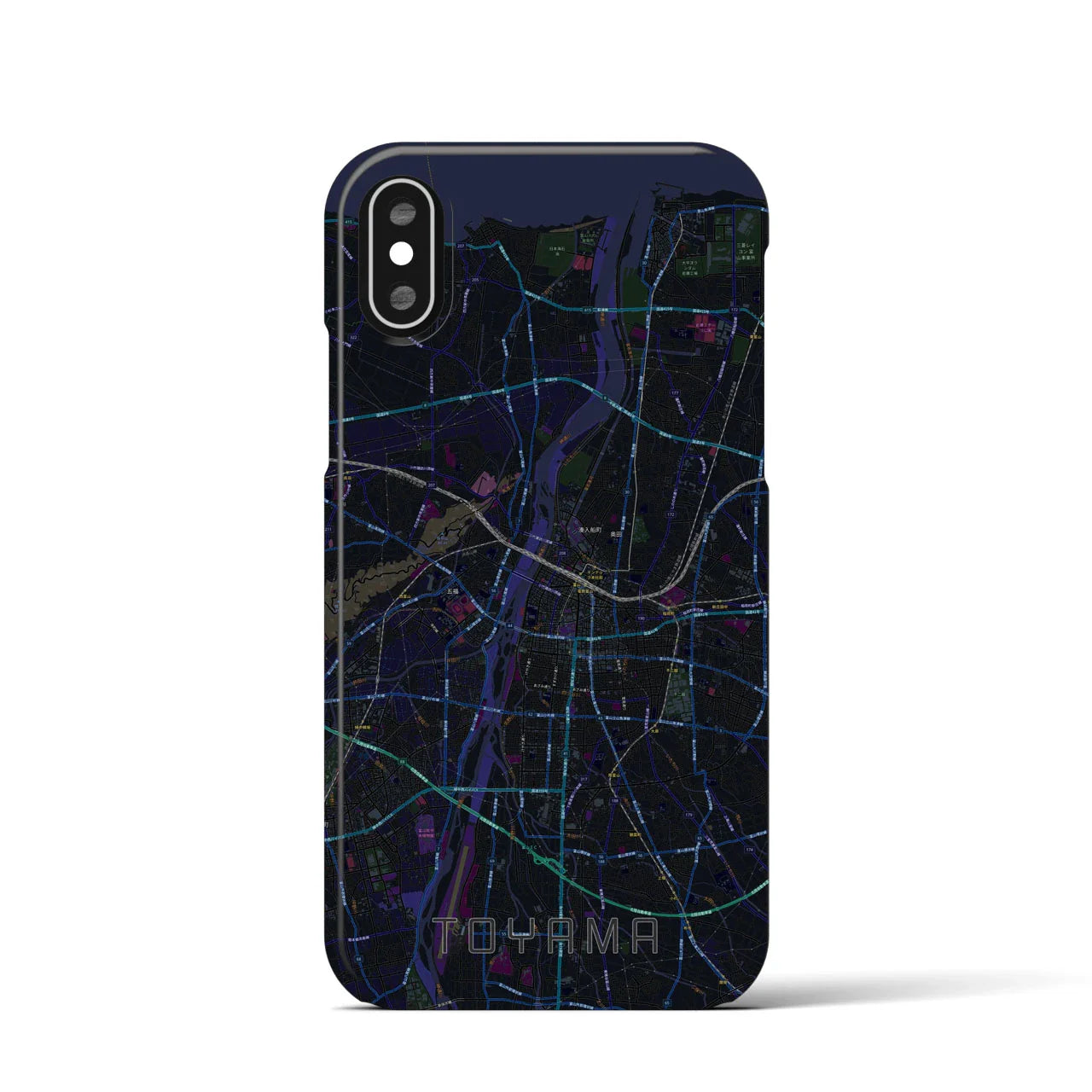 【富山(富山県)】地図柄iPhoneケース(バックカバータイプ)