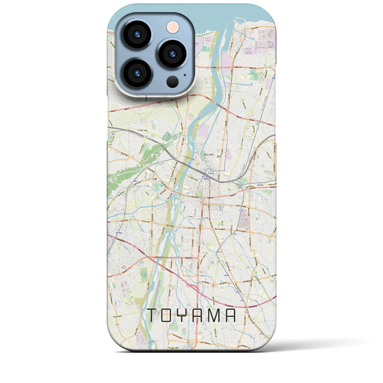 【富山(富山県)】地図柄iPhoneケース(バックカバータイプ)