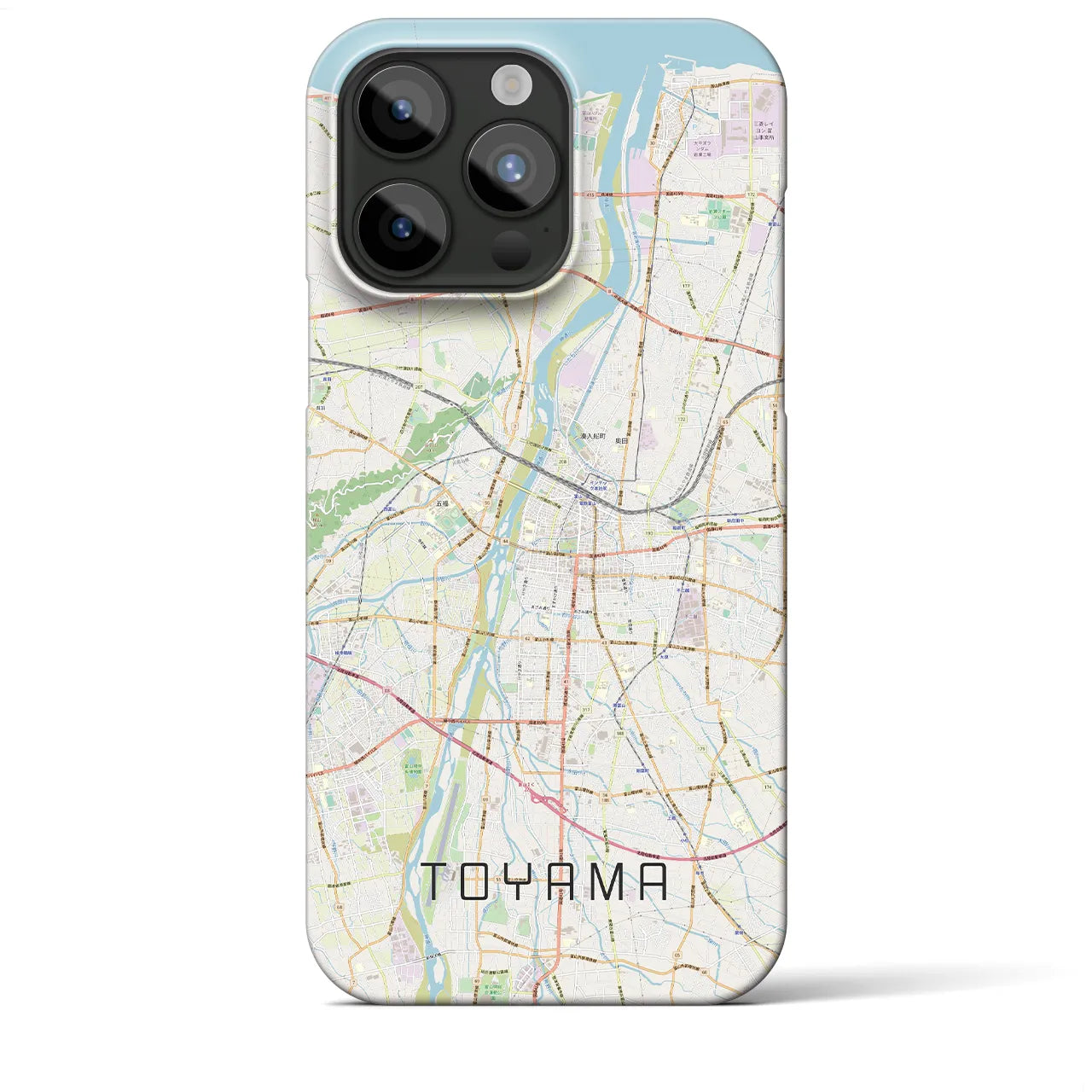 【富山(富山県)】地図柄iPhoneケース(バックカバータイプ)