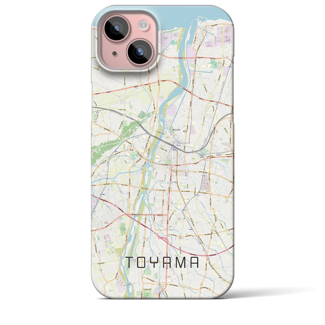 【富山(富山県)】地図柄iPhoneケース(バックカバータイプ)