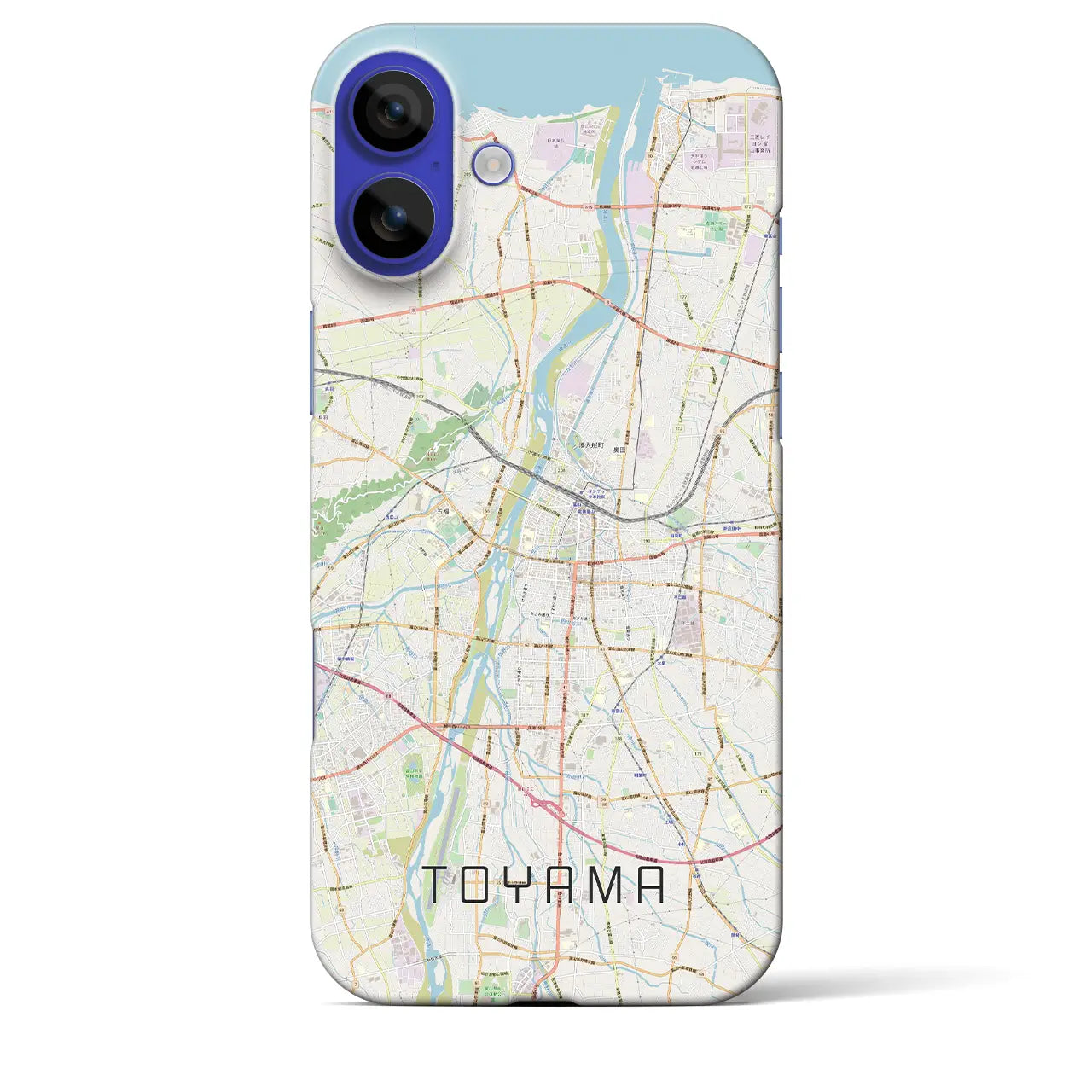 【富山(富山県)】地図柄iPhoneケース(バックカバータイプ)ナチュラル・iPhone 16 Pro Max 用