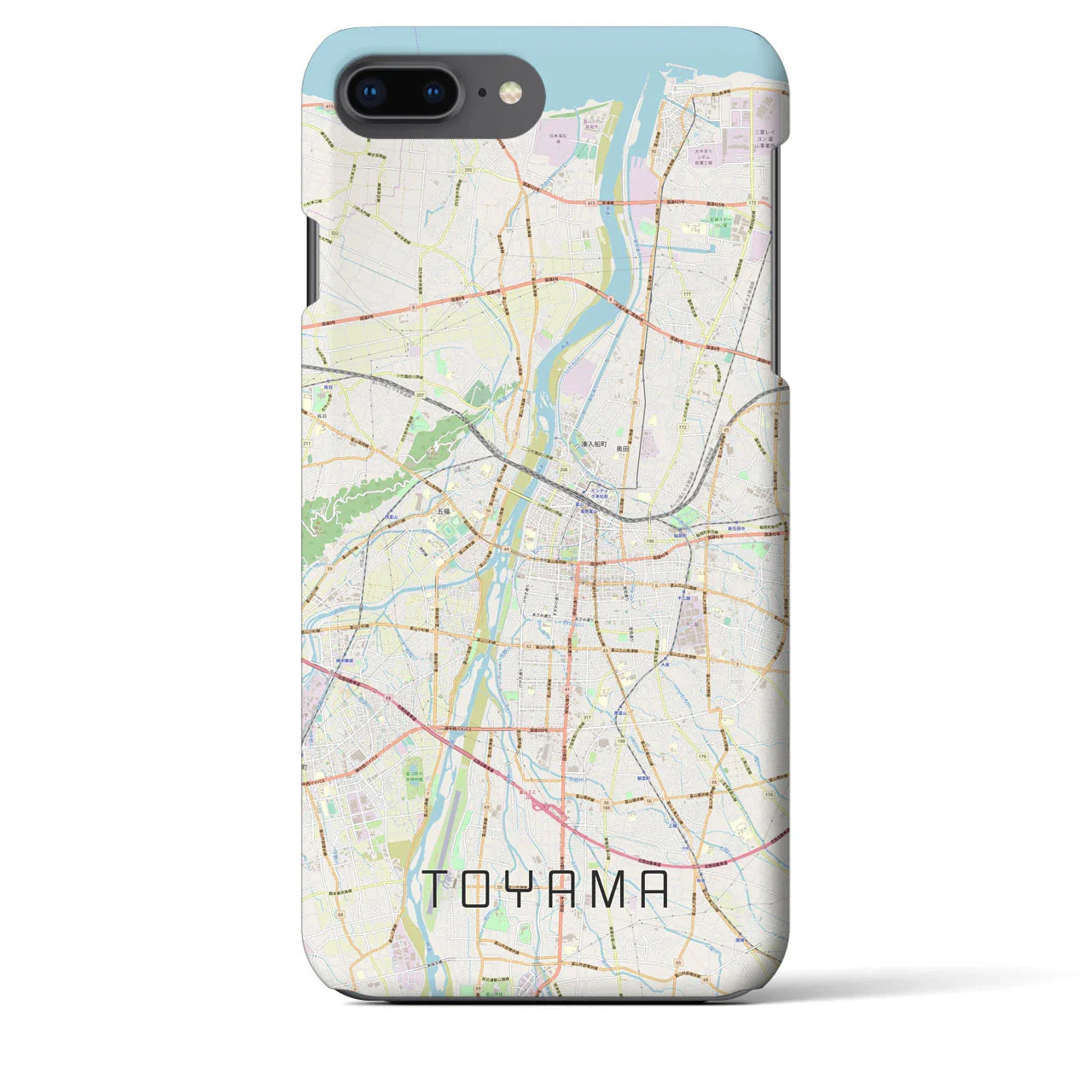 【富山(富山県)】地図柄iPhoneケース(バックカバータイプ)