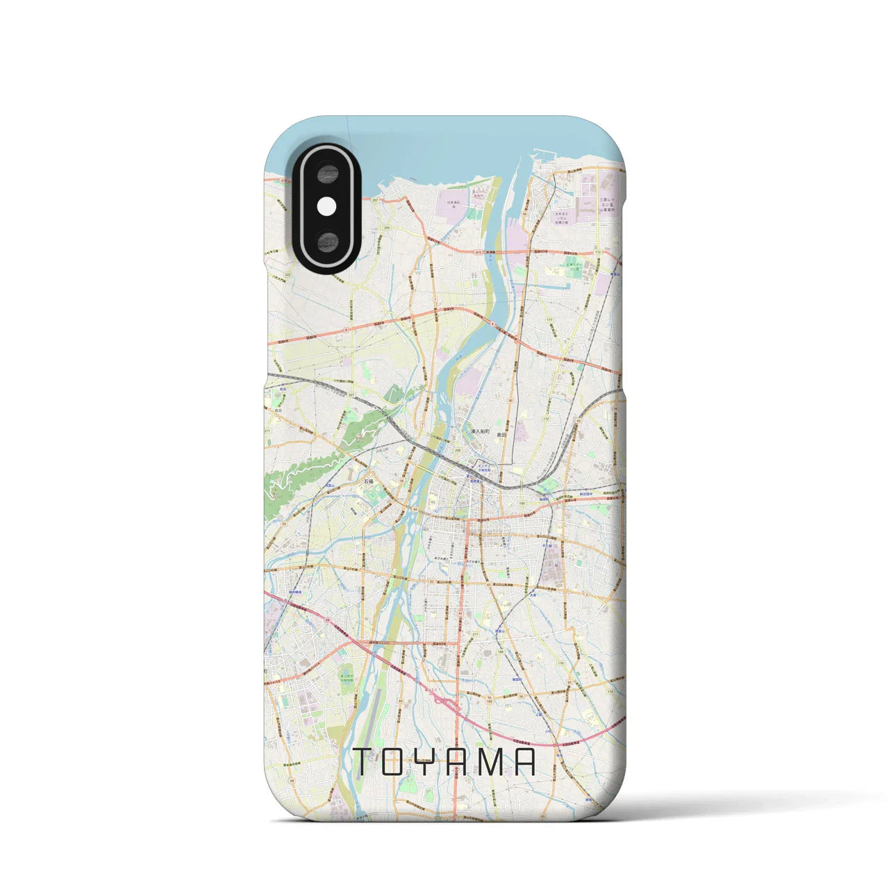 【富山(富山県)】地図柄iPhoneケース(バックカバータイプ)