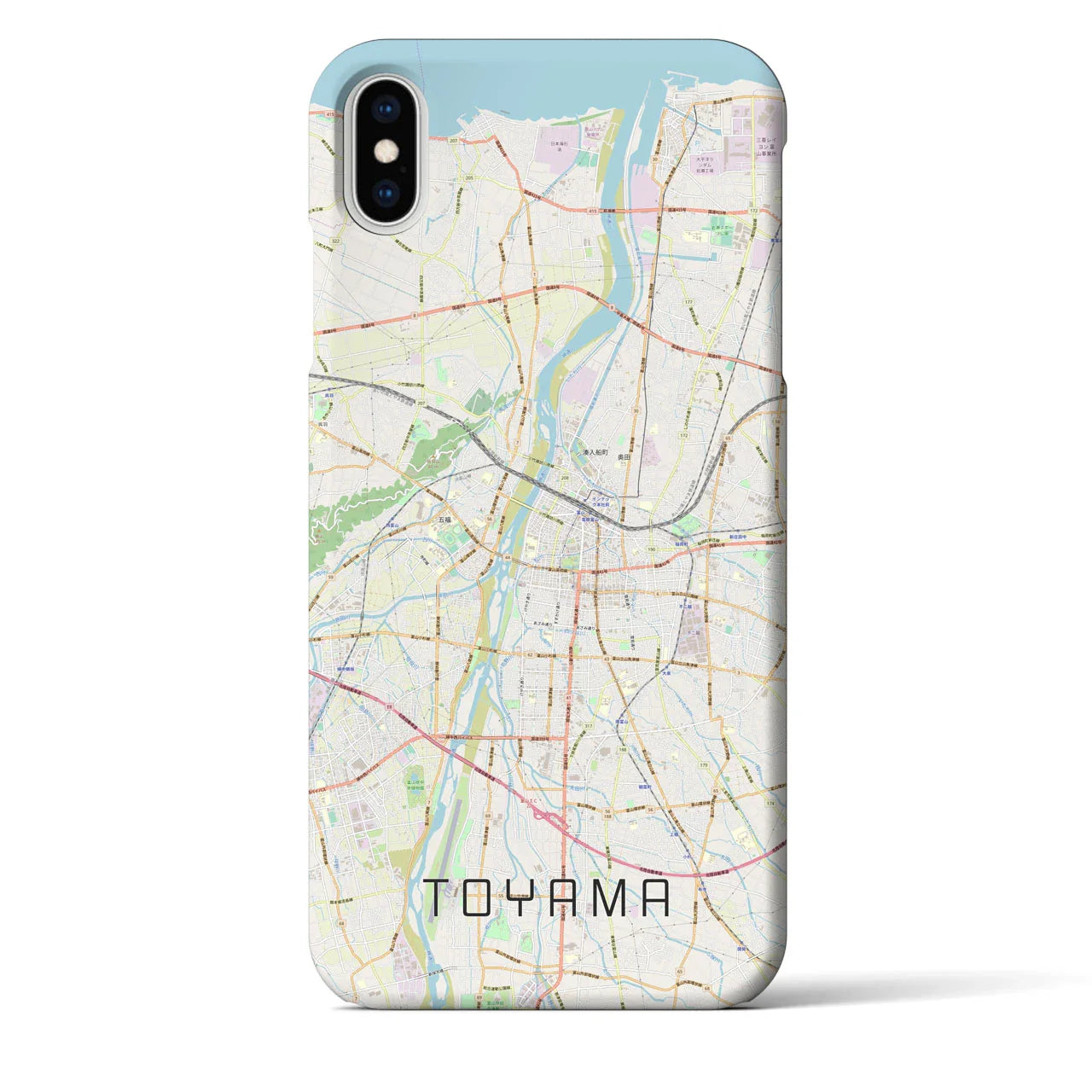 【富山(富山県)】地図柄iPhoneケース(バックカバータイプ)