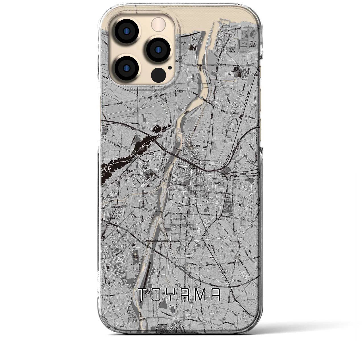 【富山(富山県)】地図柄iPhoneケース(クリアタイプ)