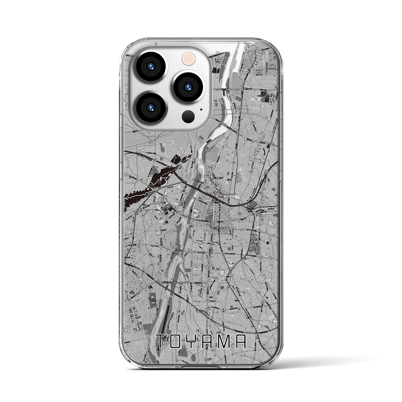 【富山(富山県)】地図柄iPhoneケース(クリアタイプ)