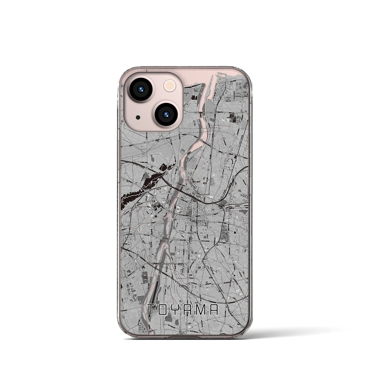 【富山(富山県)】地図柄iPhoneケース(クリアタイプ)