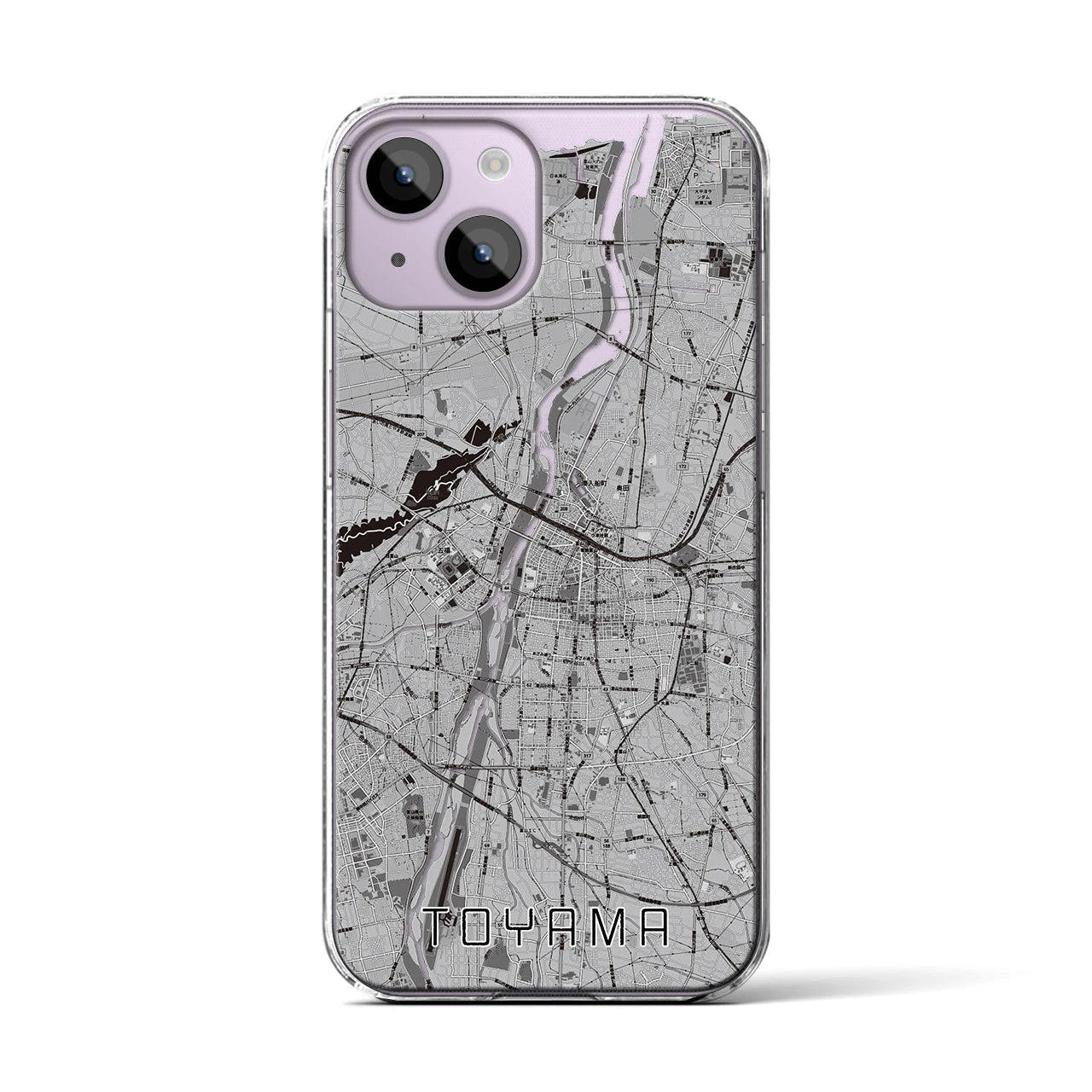 【富山(富山県)】地図柄iPhoneケース(クリアタイプ)