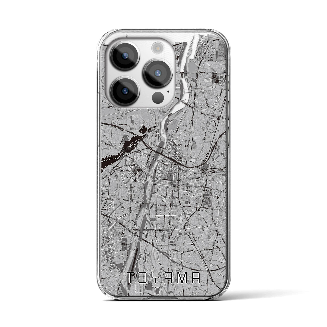 【富山(富山県)】地図柄iPhoneケース(クリアタイプ)