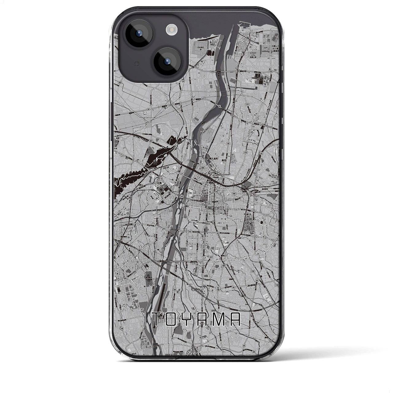 【富山(富山県)】地図柄iPhoneケース(クリアタイプ)