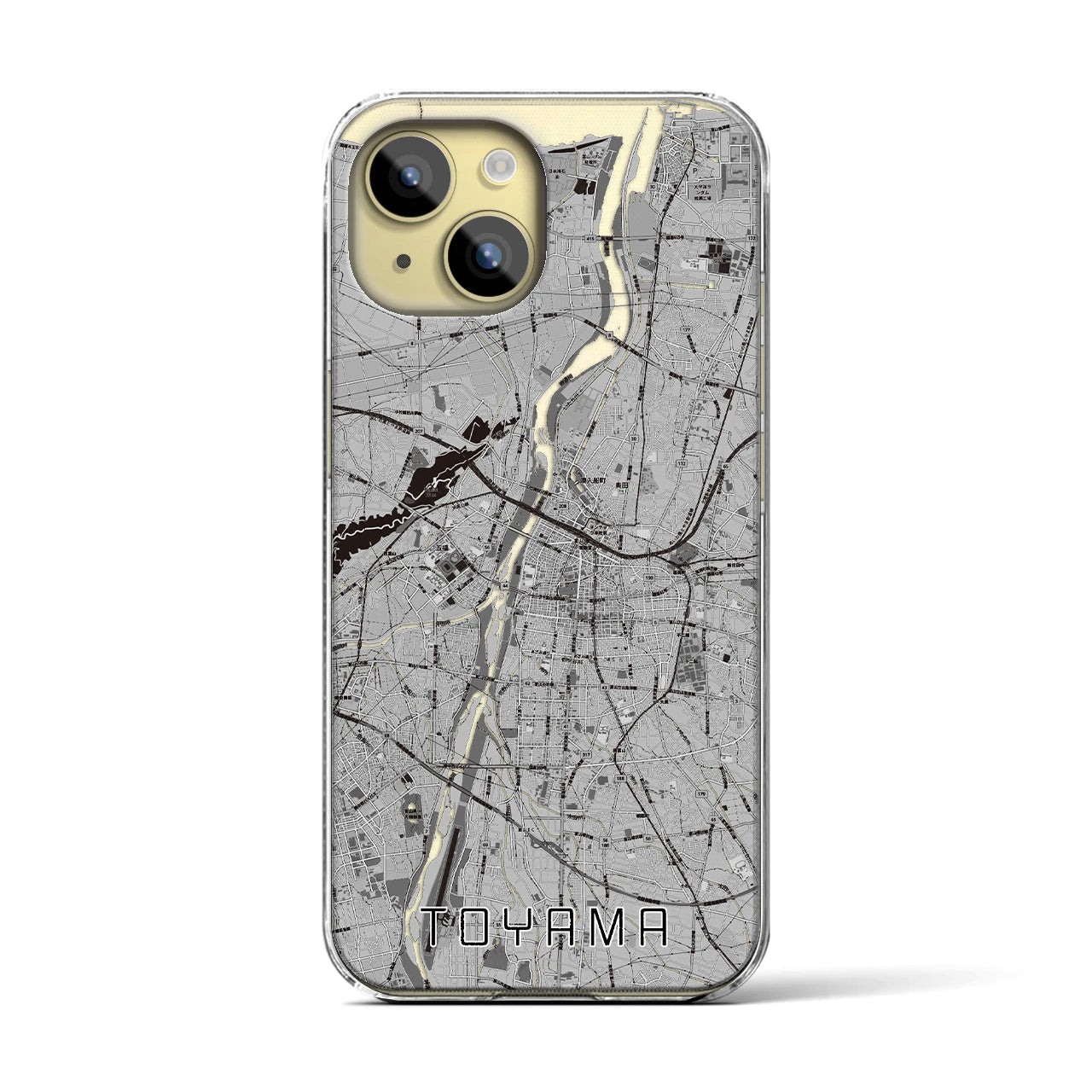 【富山(富山県)】地図柄iPhoneケース(クリアタイプ)
