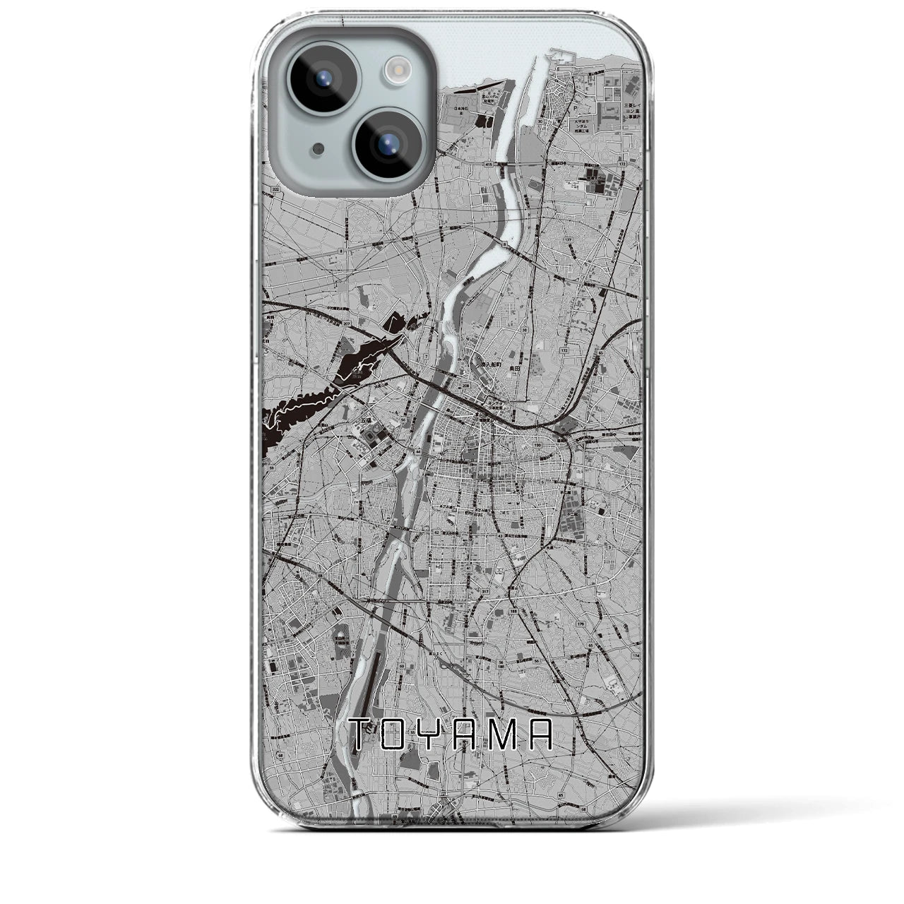 【富山(富山県)】地図柄iPhoneケース(クリアタイプ)
