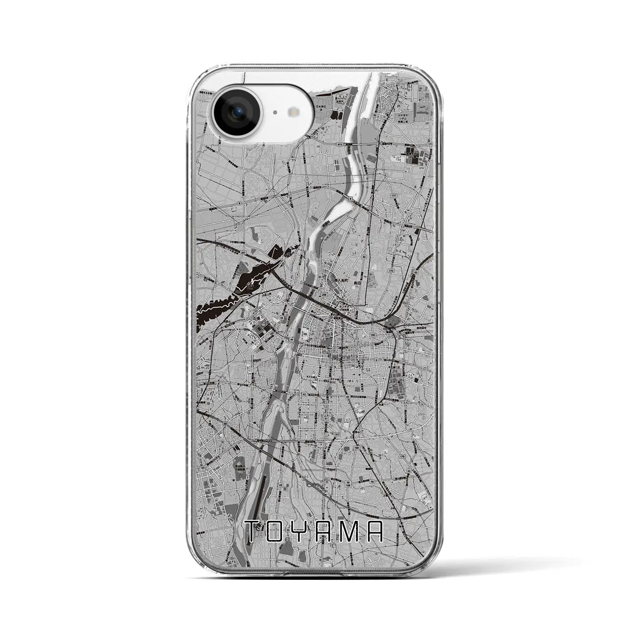 【富山(富山県)】地図柄iPhoneケース(クリアタイプ)