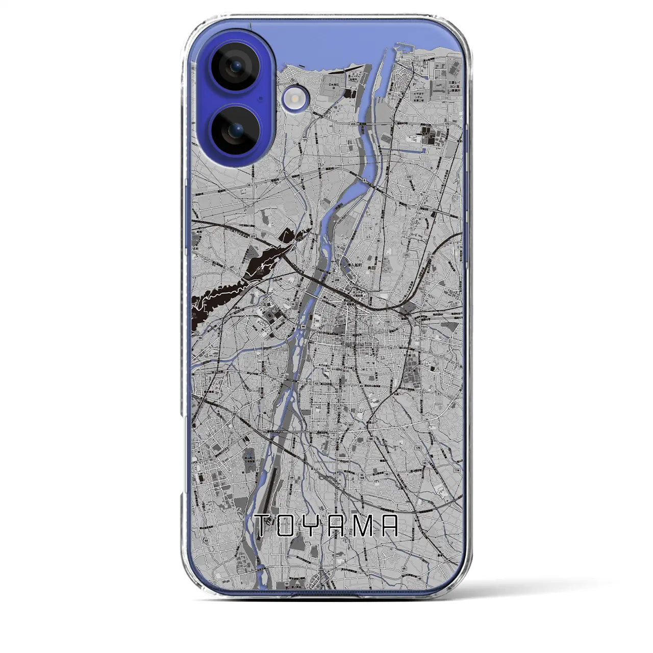 【富山(富山県)】地図柄iPhoneケース(クリアタイプ)