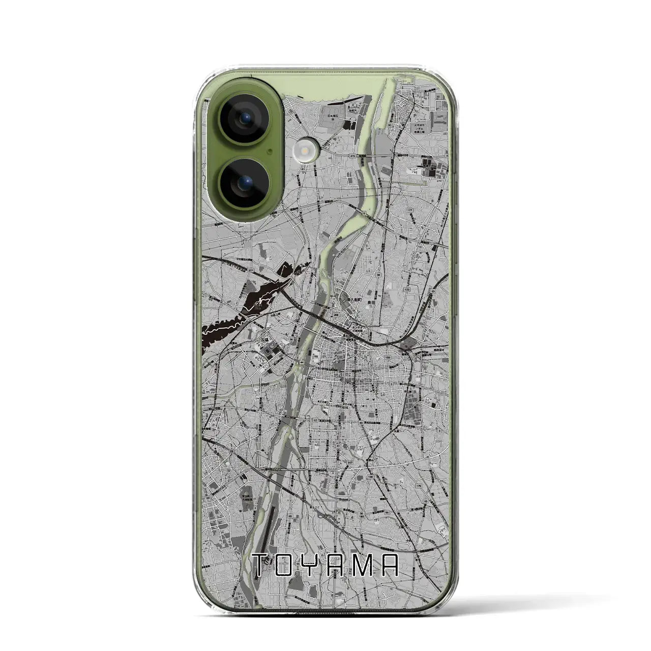 【富山(富山県)】地図柄iPhoneケース(クリアタイプ)