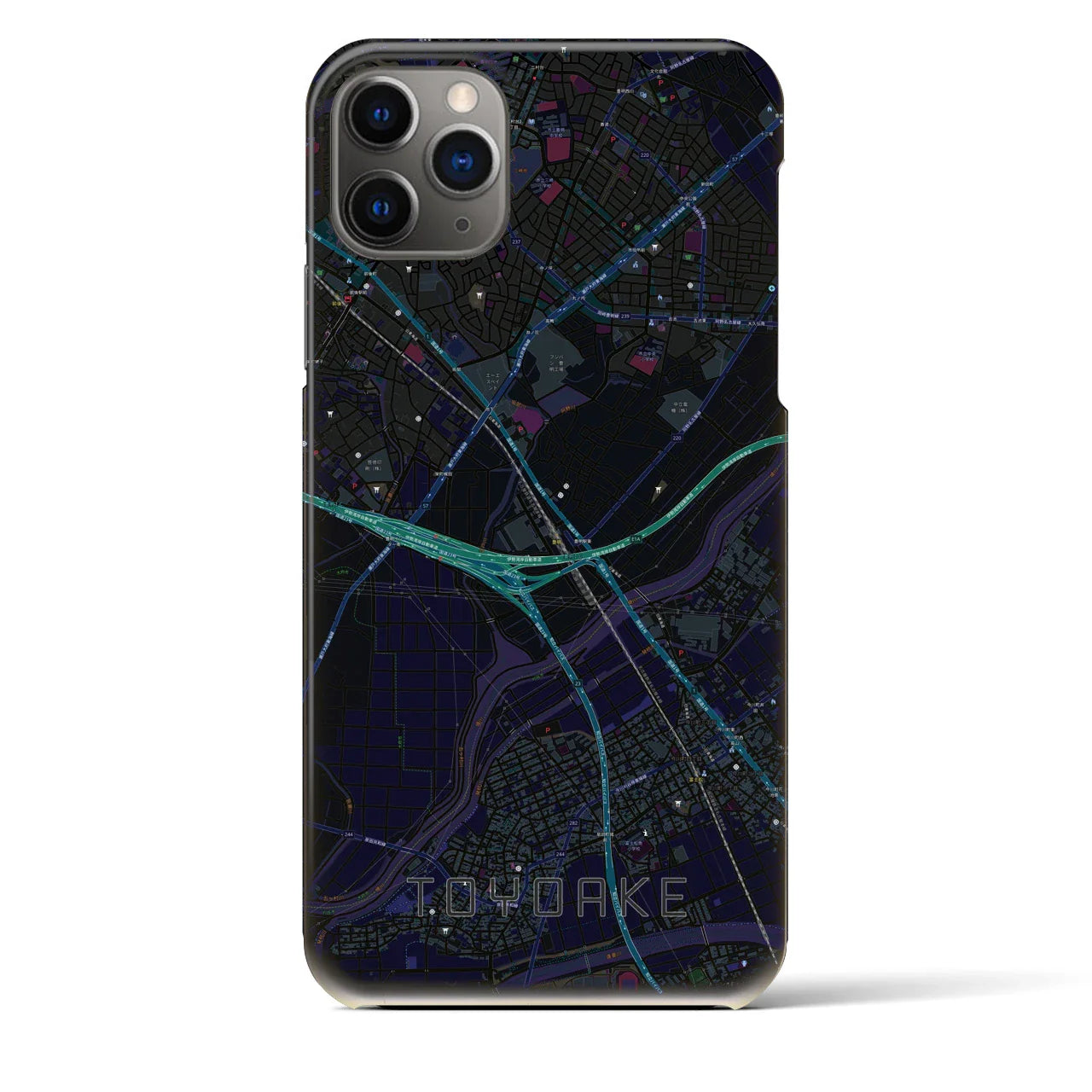 【豊明(愛知県)】地図柄iPhoneケース(バックカバータイプ)