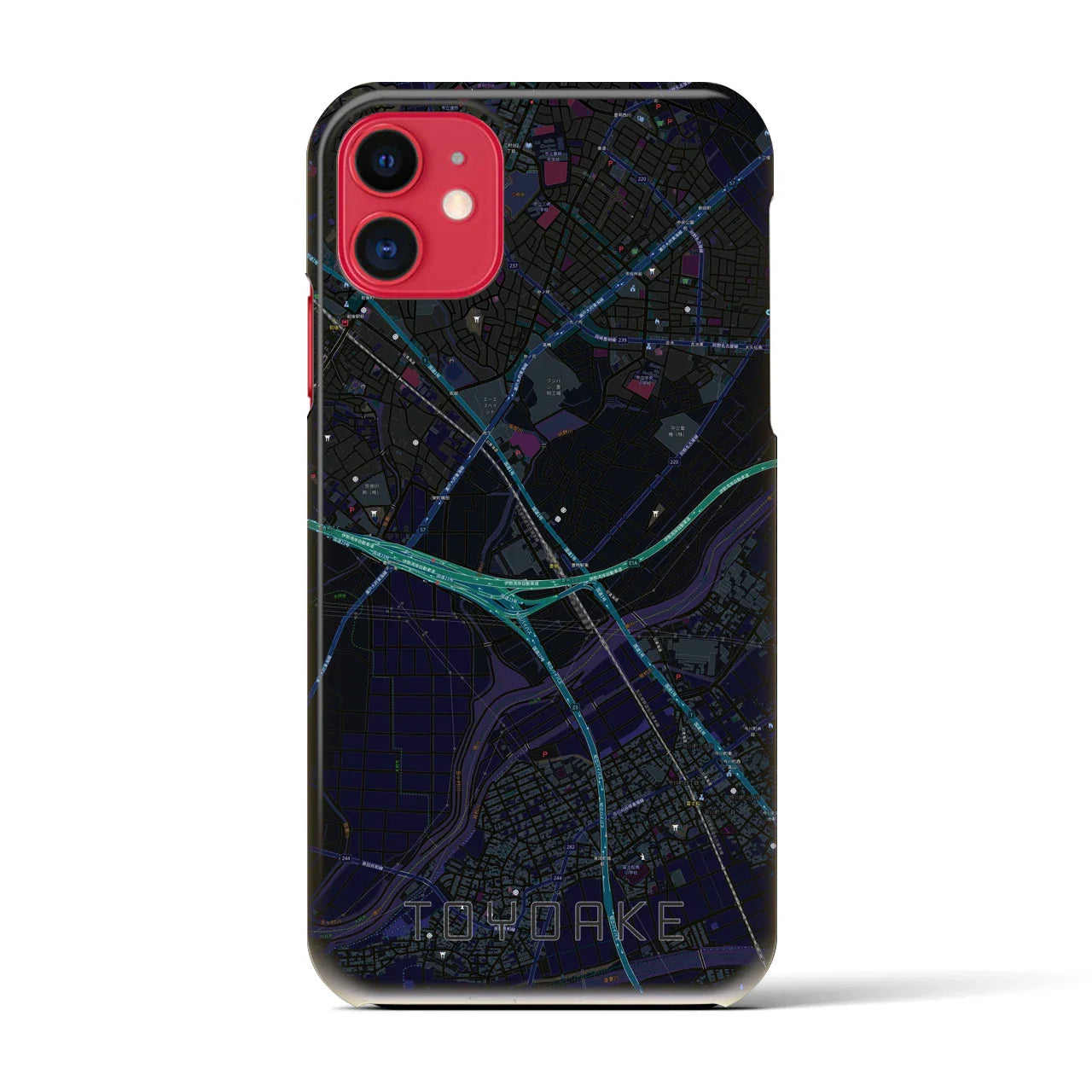 【豊明(愛知県)】地図柄iPhoneケース(バックカバータイプ)