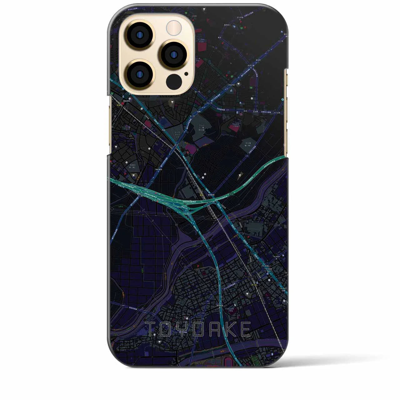 【豊明(愛知県)】地図柄iPhoneケース(バックカバータイプ)