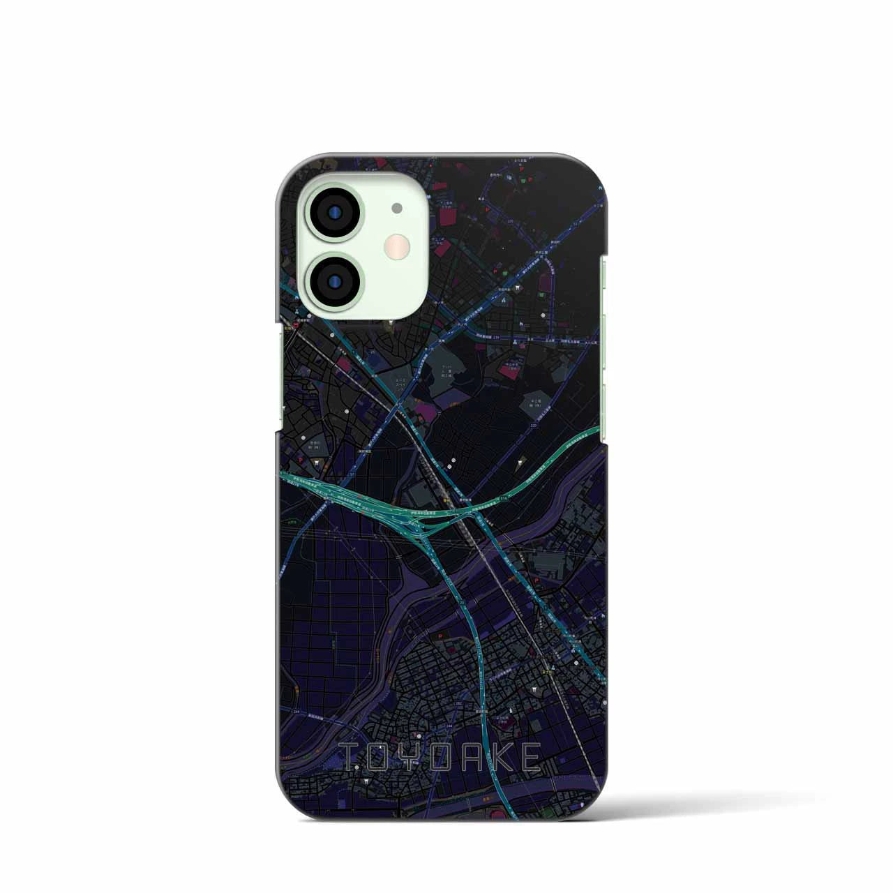 【豊明(愛知県)】地図柄iPhoneケース(バックカバータイプ)