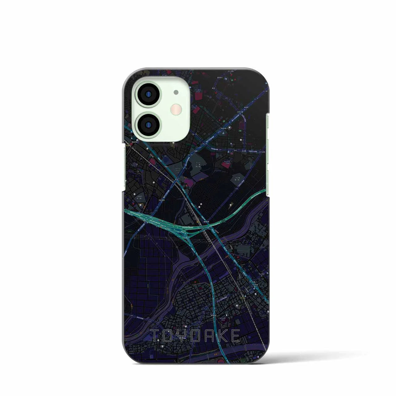 【豊明(愛知県)】地図柄iPhoneケース(バックカバータイプ)