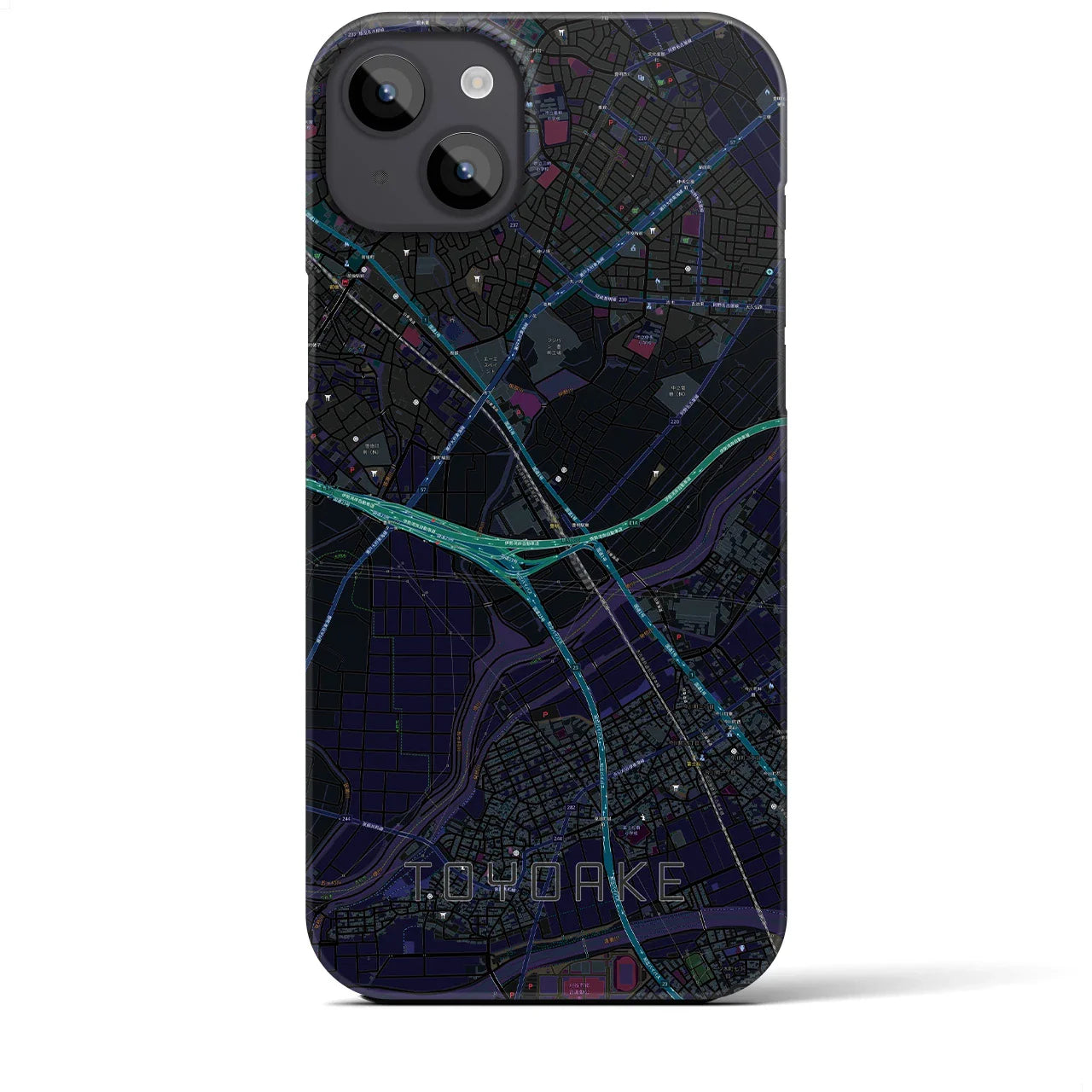 【豊明(愛知県)】地図柄iPhoneケース(バックカバータイプ)