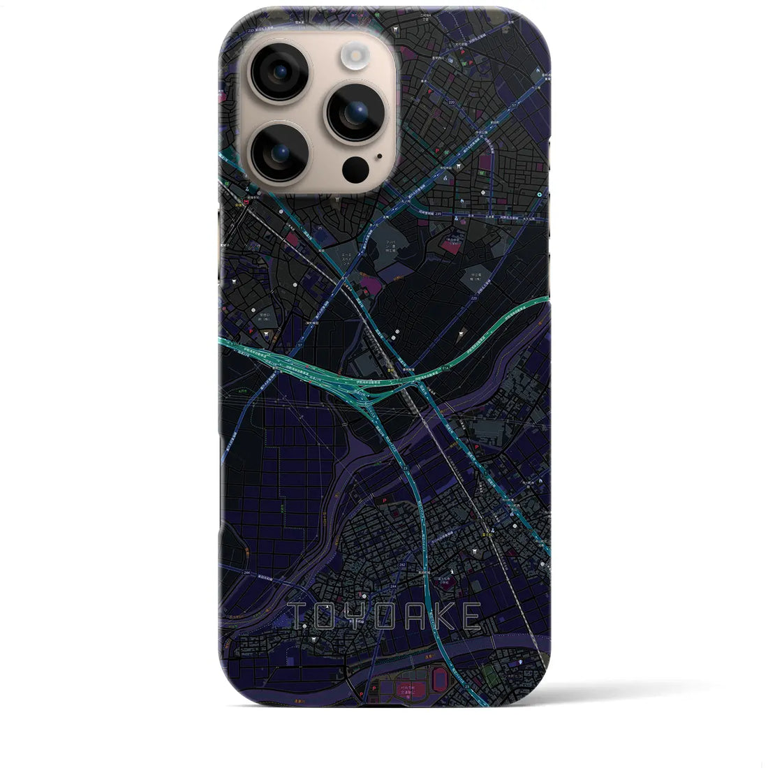 【豊明(愛知県)】地図柄iPhoneケース(バックカバータイプ)