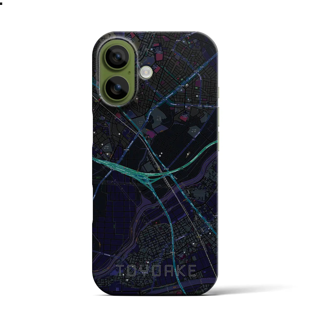 【豊明(愛知県)】地図柄iPhoneケース(バックカバータイプ)