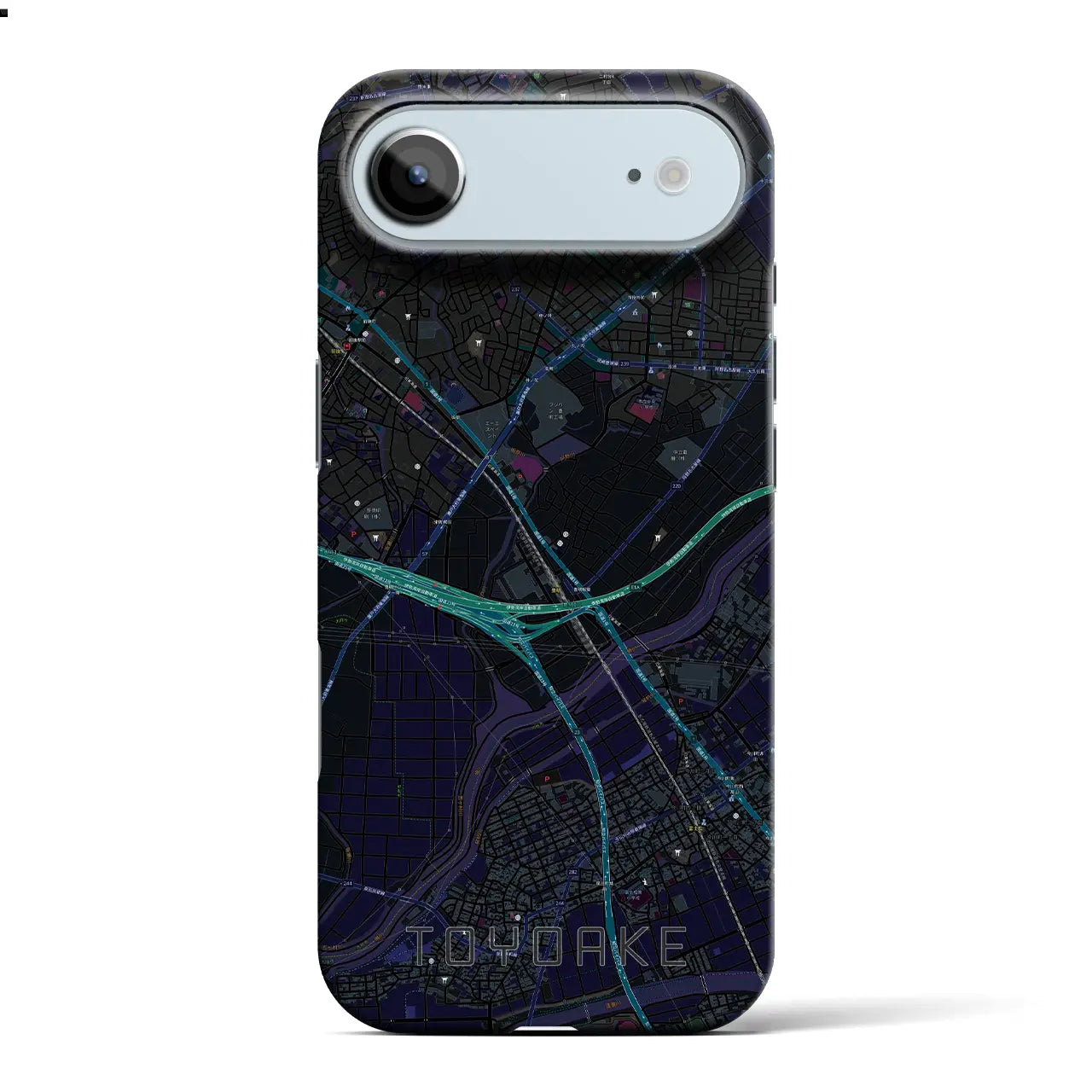 【豊明(愛知県)】地図柄iPhoneケース(バックカバータイプ)