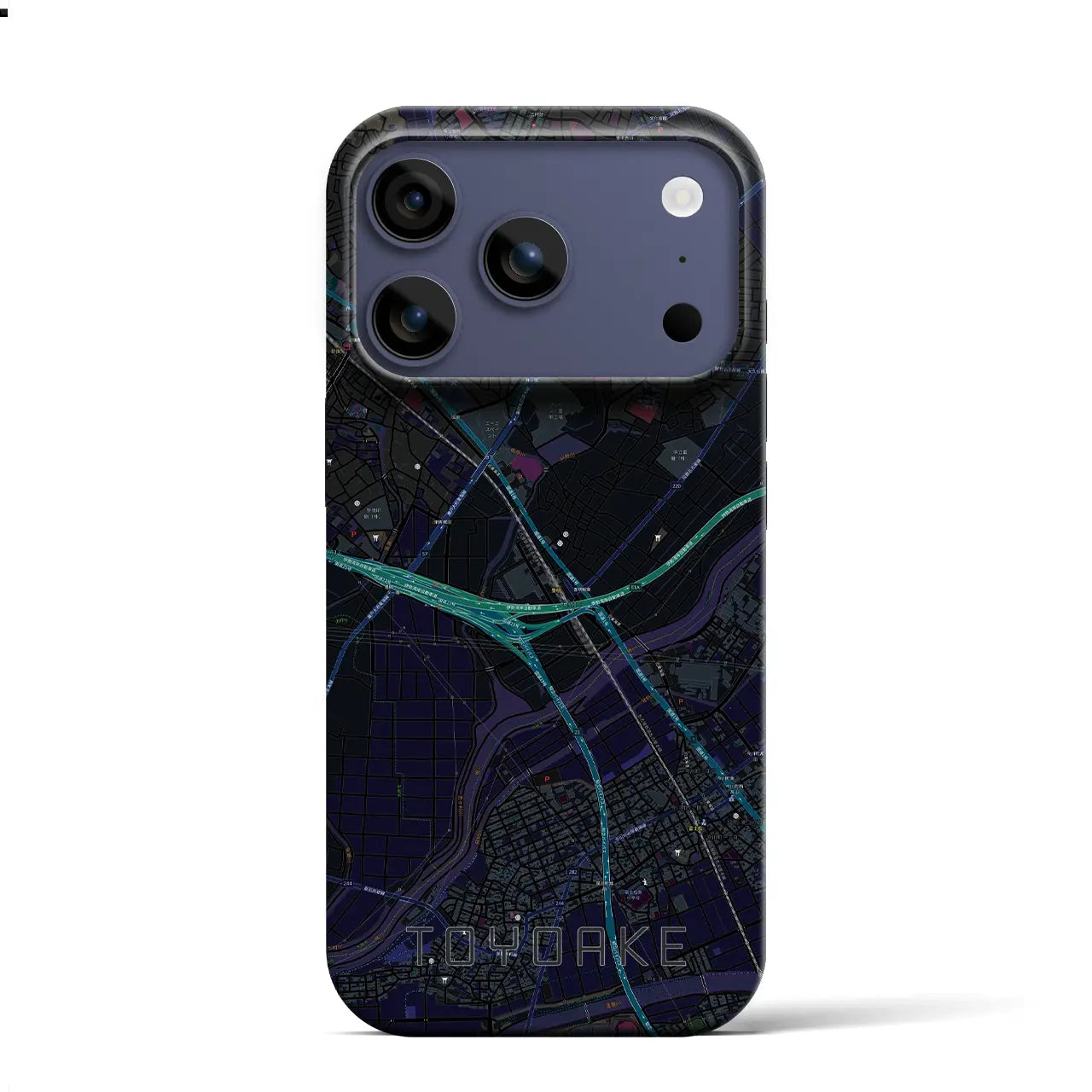 【豊明(愛知県)】地図柄iPhoneケース(バックカバータイプ)