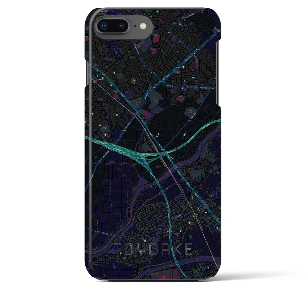 【豊明(愛知県)】地図柄iPhoneケース(バックカバータイプ)