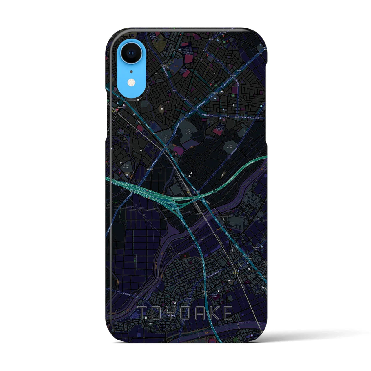 【豊明(愛知県)】地図柄iPhoneケース(バックカバータイプ)