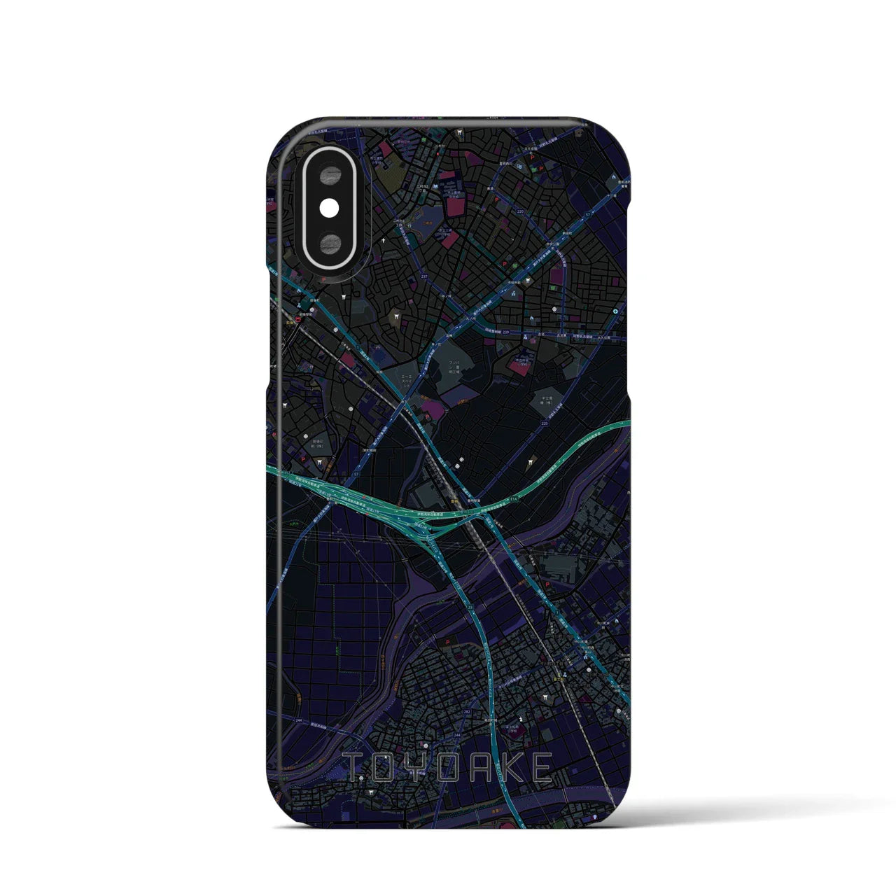 【豊明(愛知県)】地図柄iPhoneケース(バックカバータイプ)