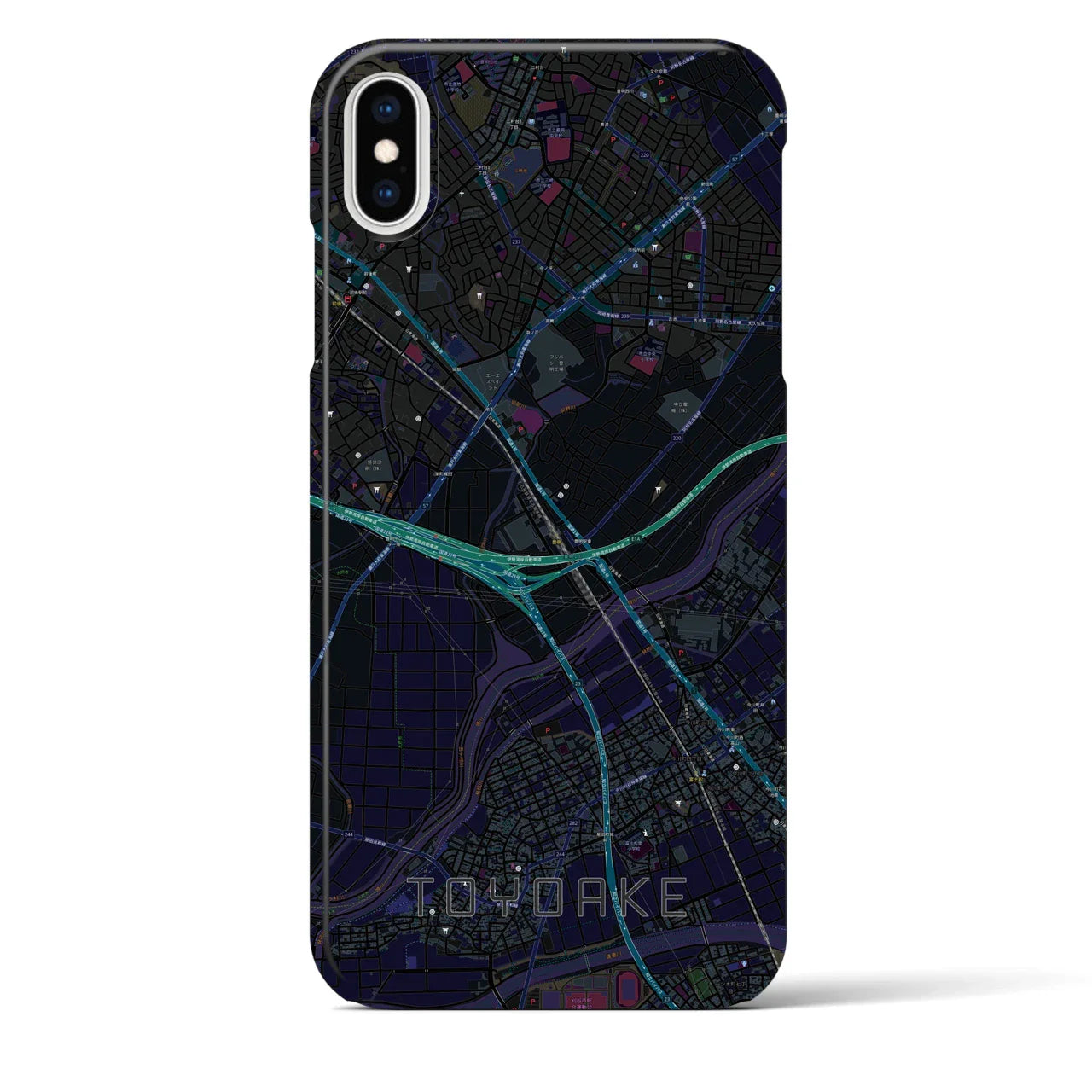 【豊明(愛知県)】地図柄iPhoneケース(バックカバータイプ)