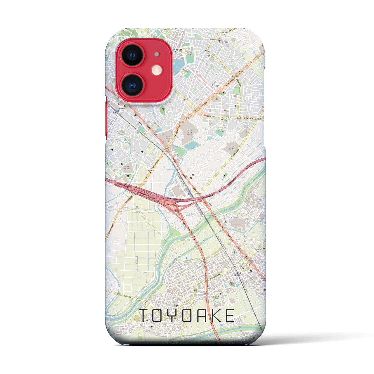 【豊明(愛知県)】地図柄iPhoneケース(バックカバータイプ)