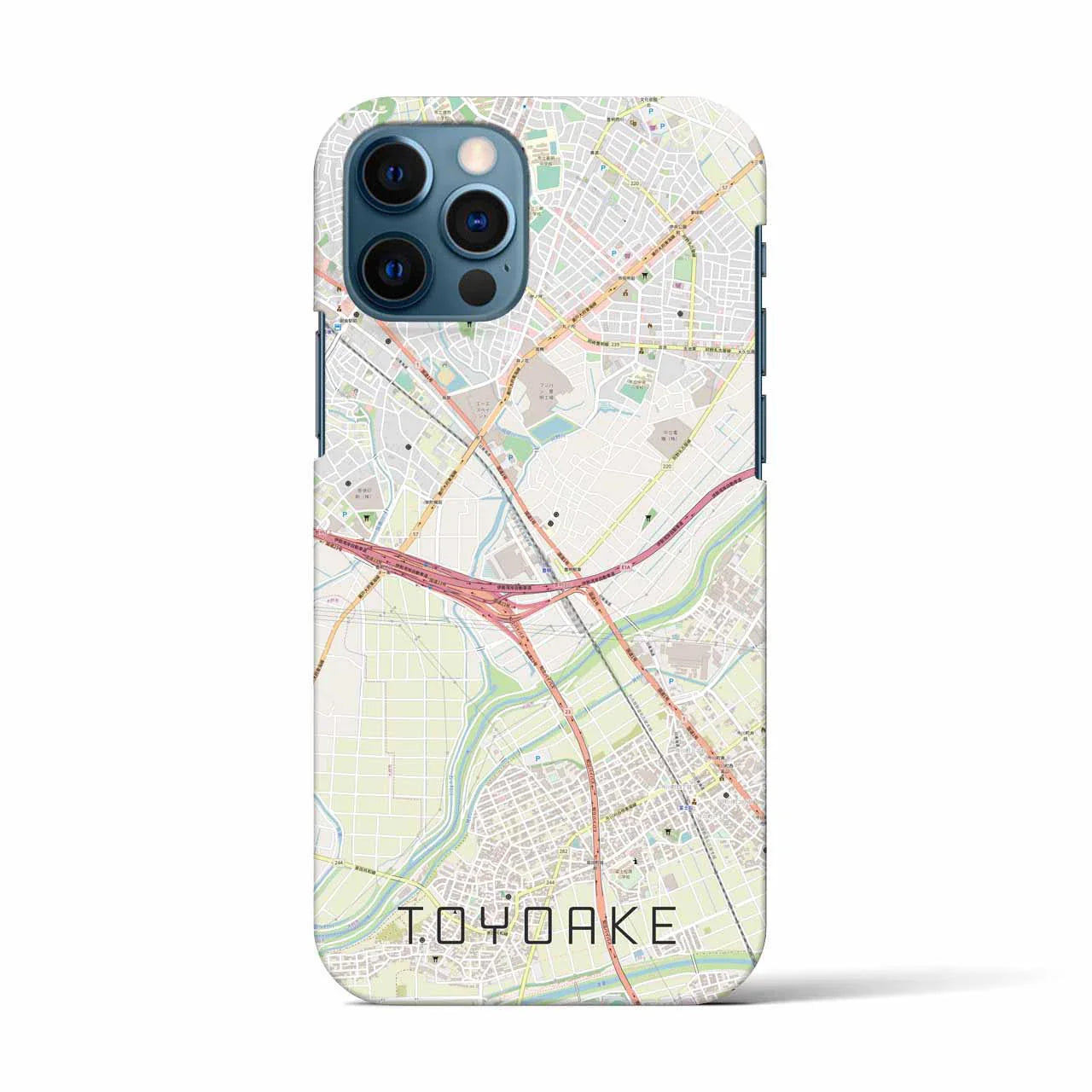 【豊明(愛知県)】地図柄iPhoneケース(バックカバータイプ)
