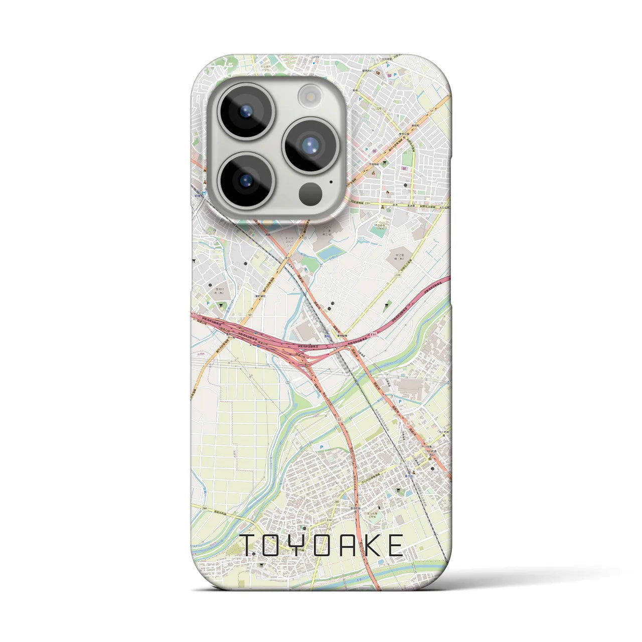 【豊明(愛知県)】地図柄iPhoneケース(バックカバータイプ)