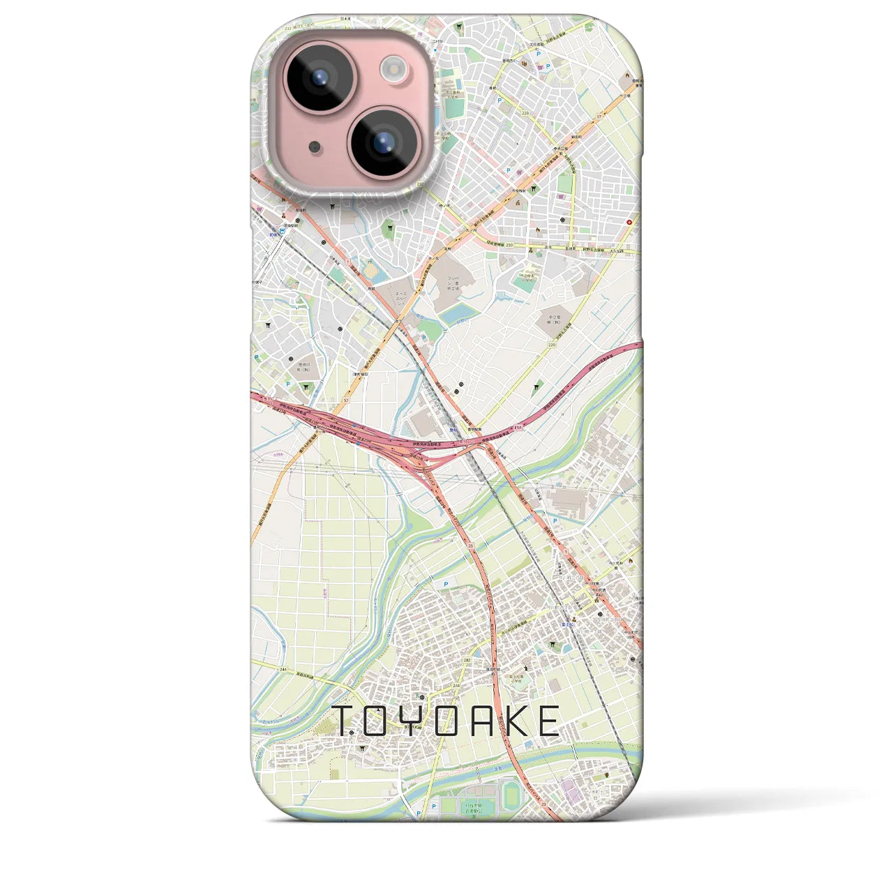 【豊明(愛知県)】地図柄iPhoneケース(バックカバータイプ)