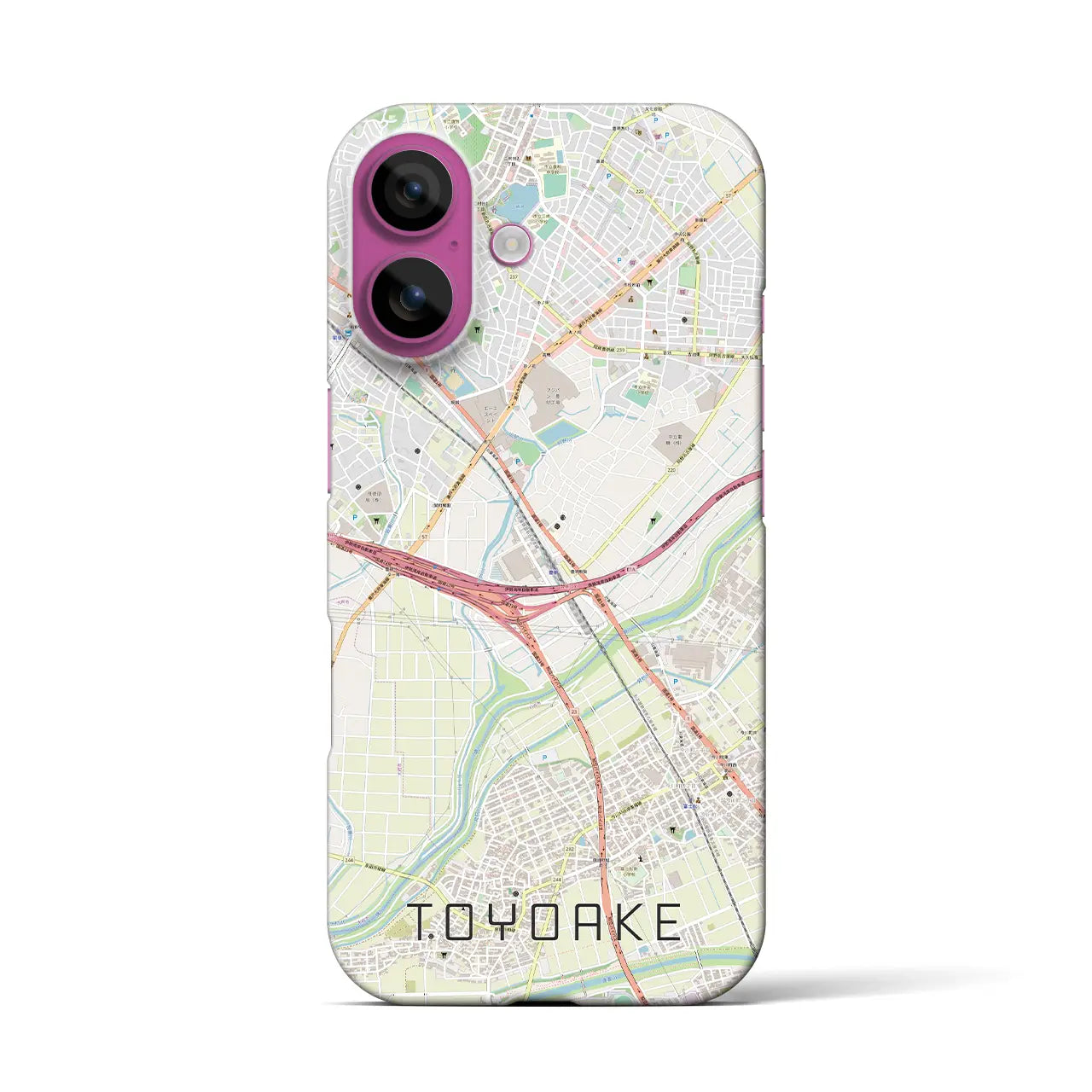 【豊明(愛知県)】地図柄iPhoneケース(バックカバータイプ)
