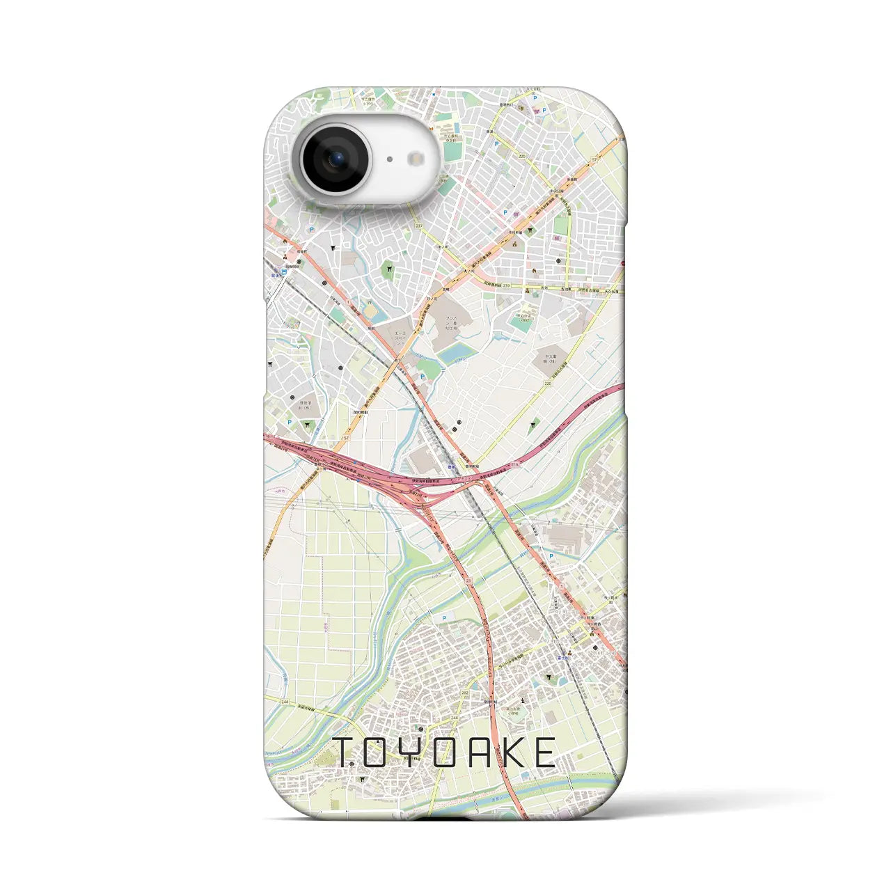 【豊明(愛知県)】地図柄iPhoneケース(バックカバータイプ)