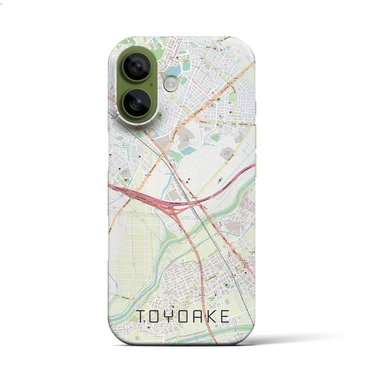 【豊明(愛知県)】地図柄iPhoneケース(バックカバータイプ)ブラック・iPhone 17 Pro Max 用