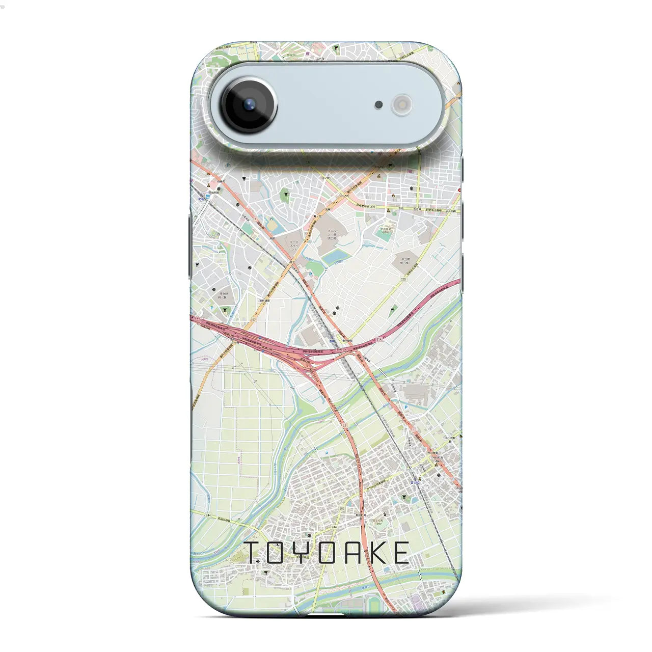 【豊明(愛知県)】地図柄iPhoneケース(バックカバータイプ)