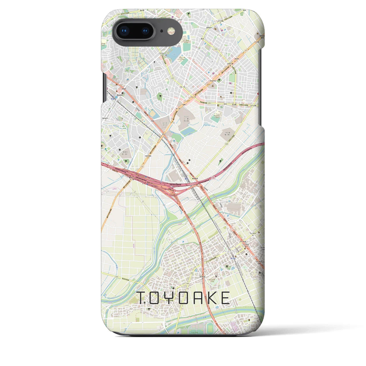 【豊明(愛知県)】地図柄iPhoneケース(バックカバータイプ)