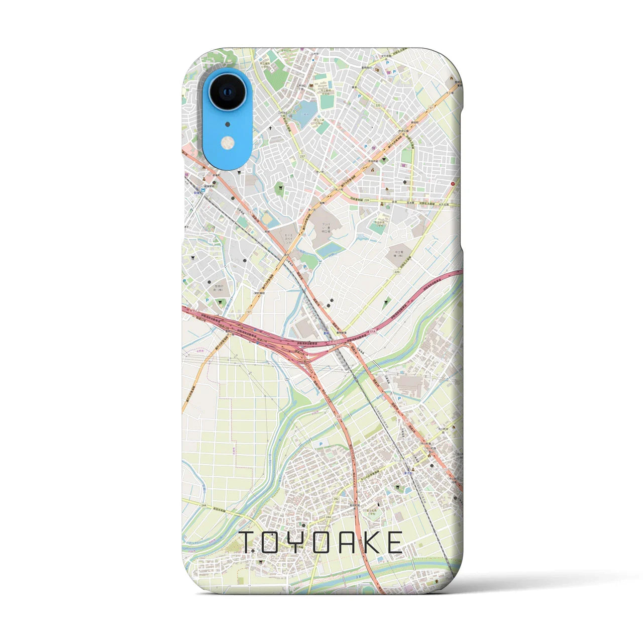 【豊明(愛知県)】地図柄iPhoneケース(バックカバータイプ)