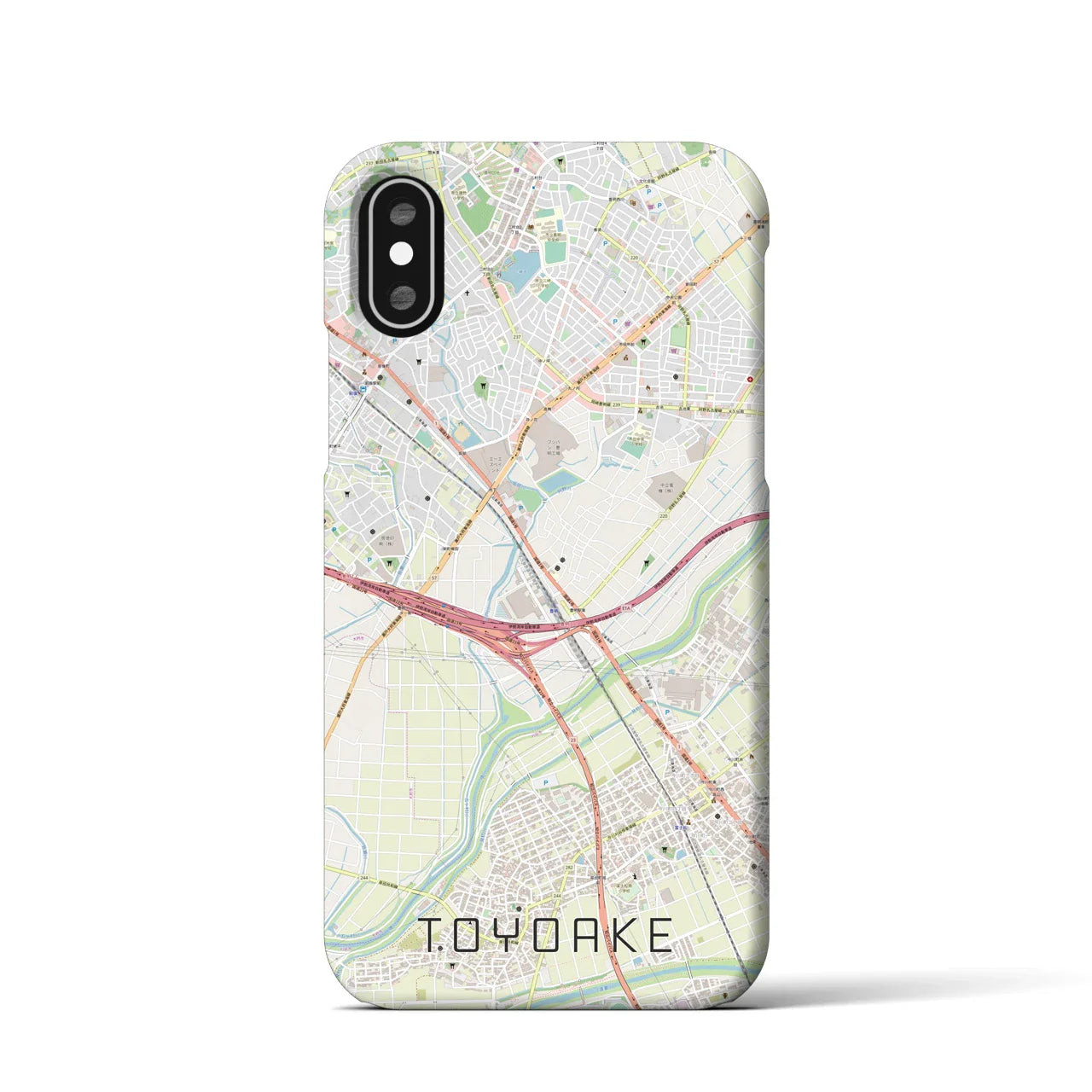 【豊明(愛知県)】地図柄iPhoneケース(バックカバータイプ)