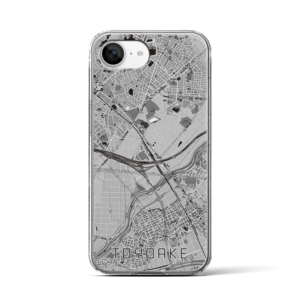 【豊明(愛知県)】地図柄iPhoneケース(クリアタイプ)