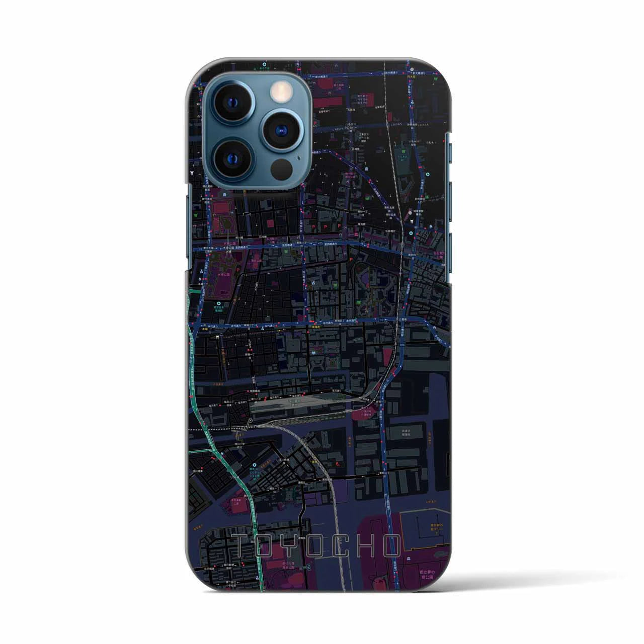【東陽町(東京都)】地図柄iPhoneケース(バックカバータイプ)