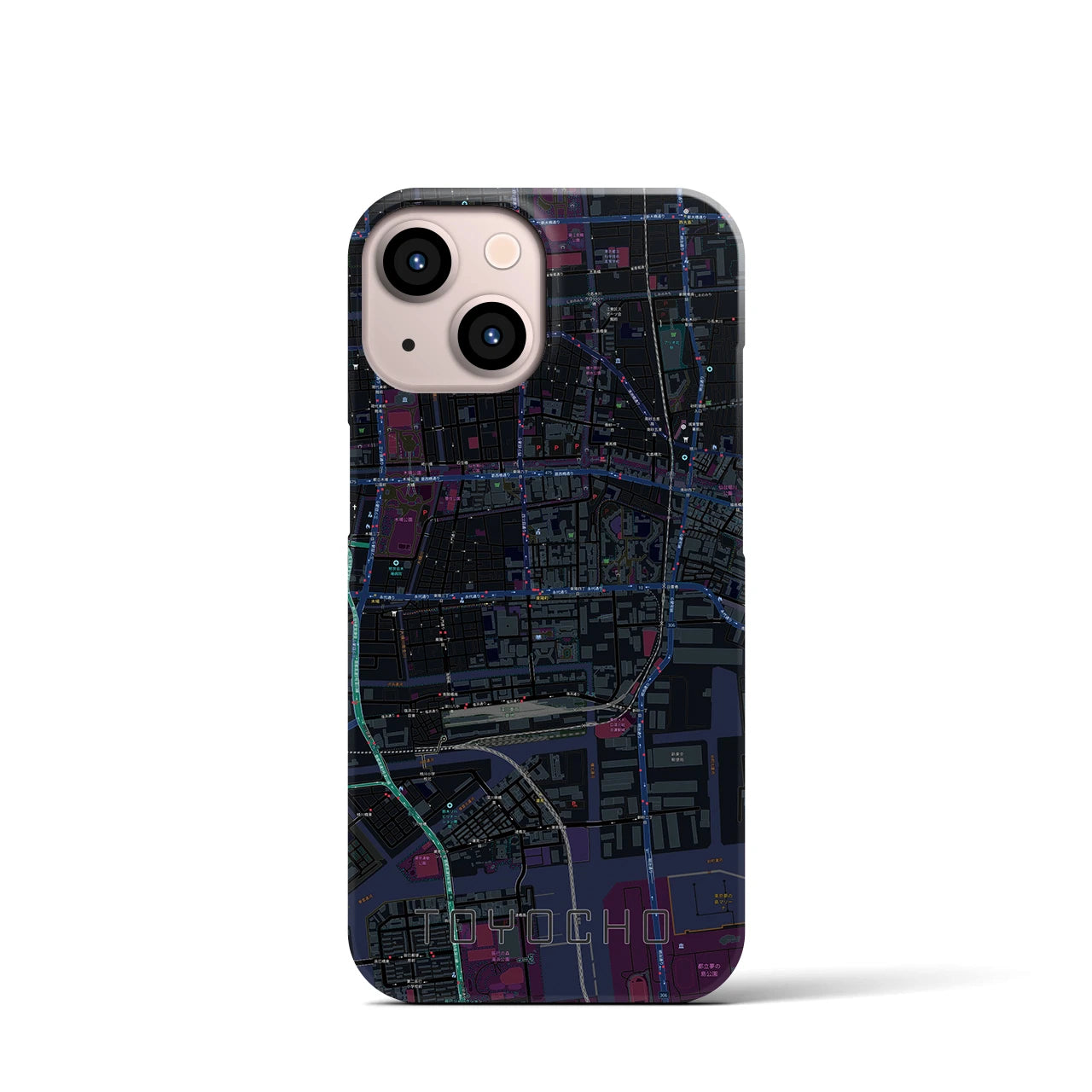 【東陽町(東京都)】地図柄iPhoneケース(バックカバータイプ)