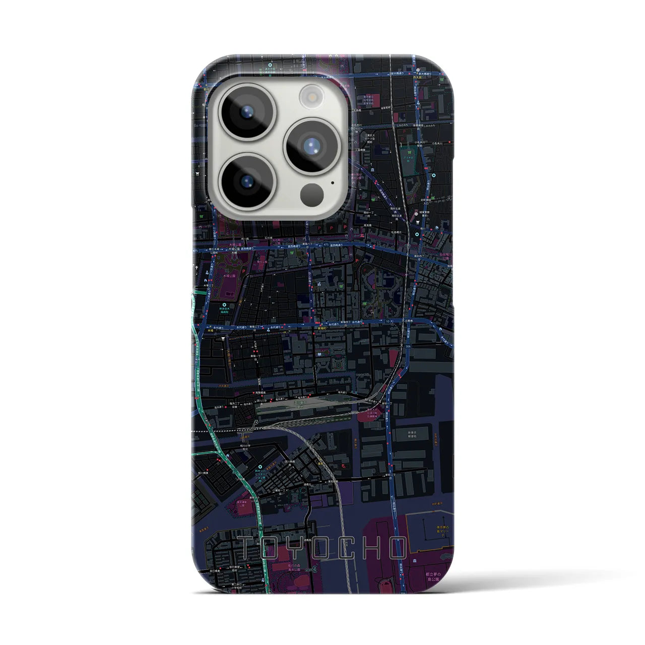 【東陽町(東京都)】地図柄iPhoneケース(バックカバータイプ)