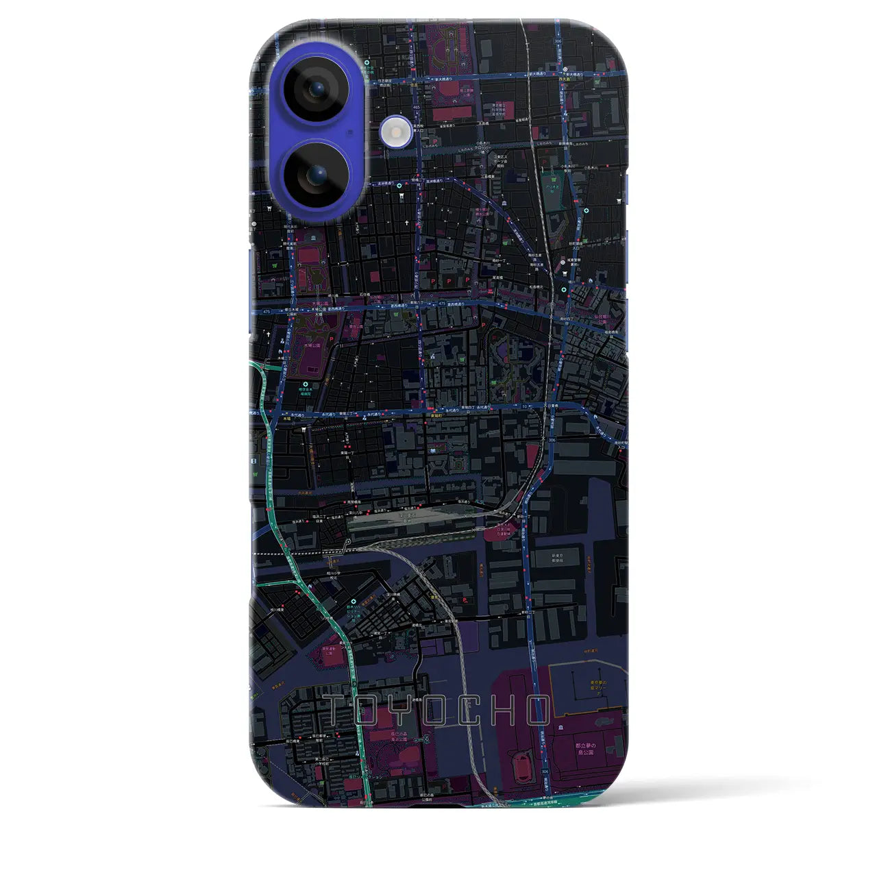 【東陽町(東京都)】地図柄iPhoneケース(バックカバータイプ)